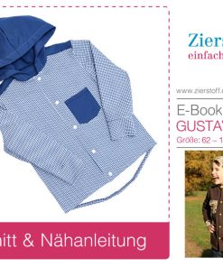 Hemd / Shirt mit Kapuze “GUSTAV”, Gr. 62 – 104 [Digital]