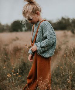 YUKI – Strickhose mit Träger, Knitted Trousers, RUST, Bio Baumwolle