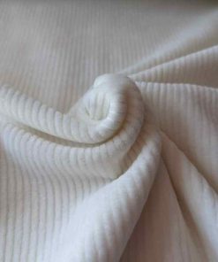 Strickstoff, Jersey, Rippenjersey in Ecru